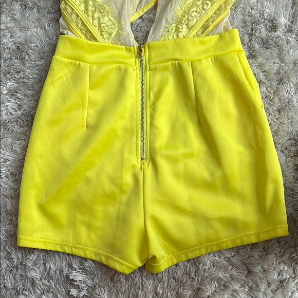 Yellow Lace Romper - Picture 6 of 6